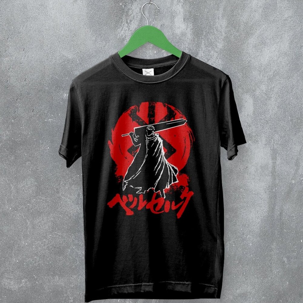 Berserk Anime Guts Knight Manga Graphic Dark Fantasy Warrior Art T-Shirt 168